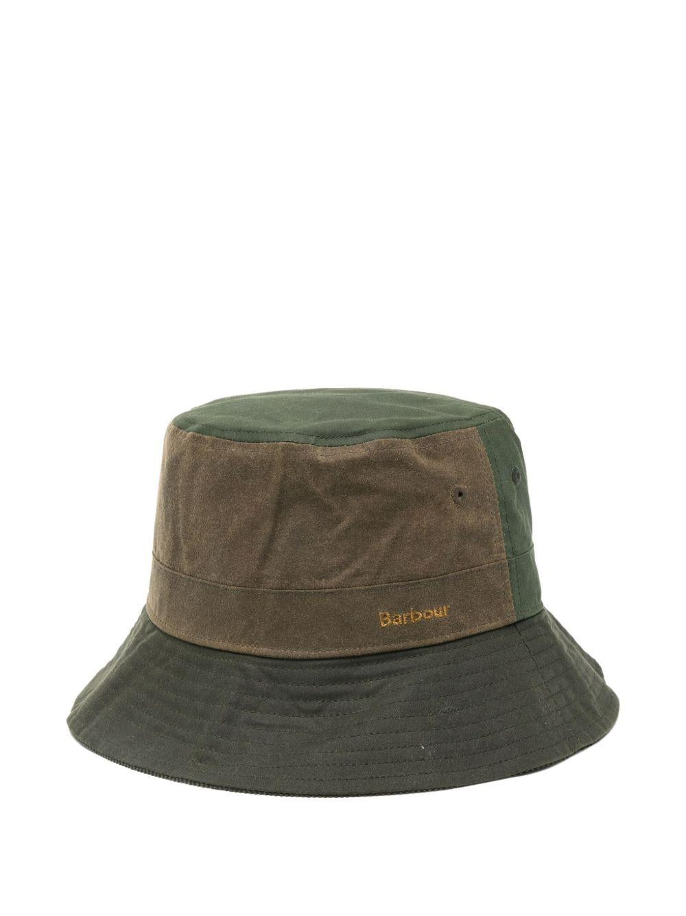 BARBOUR Cappello a pescatore in cotone verde