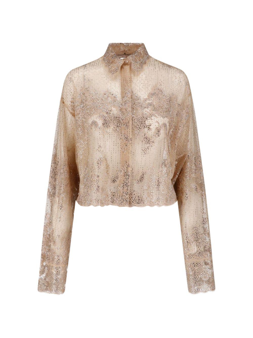 ERMANNO SCERVINO Camicia impreziosita da ricami e strass