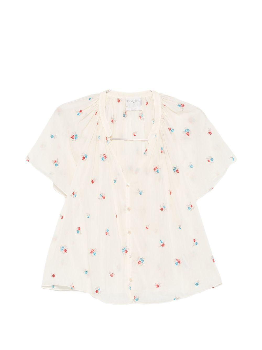 FORTE FORTE Camicia My Shirt con ricami floreali all-over
