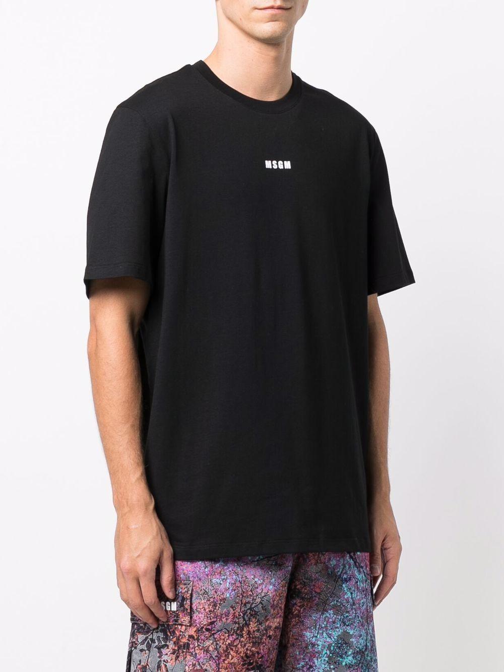 MSGM T-shirt in cotone con logo stampato frontale