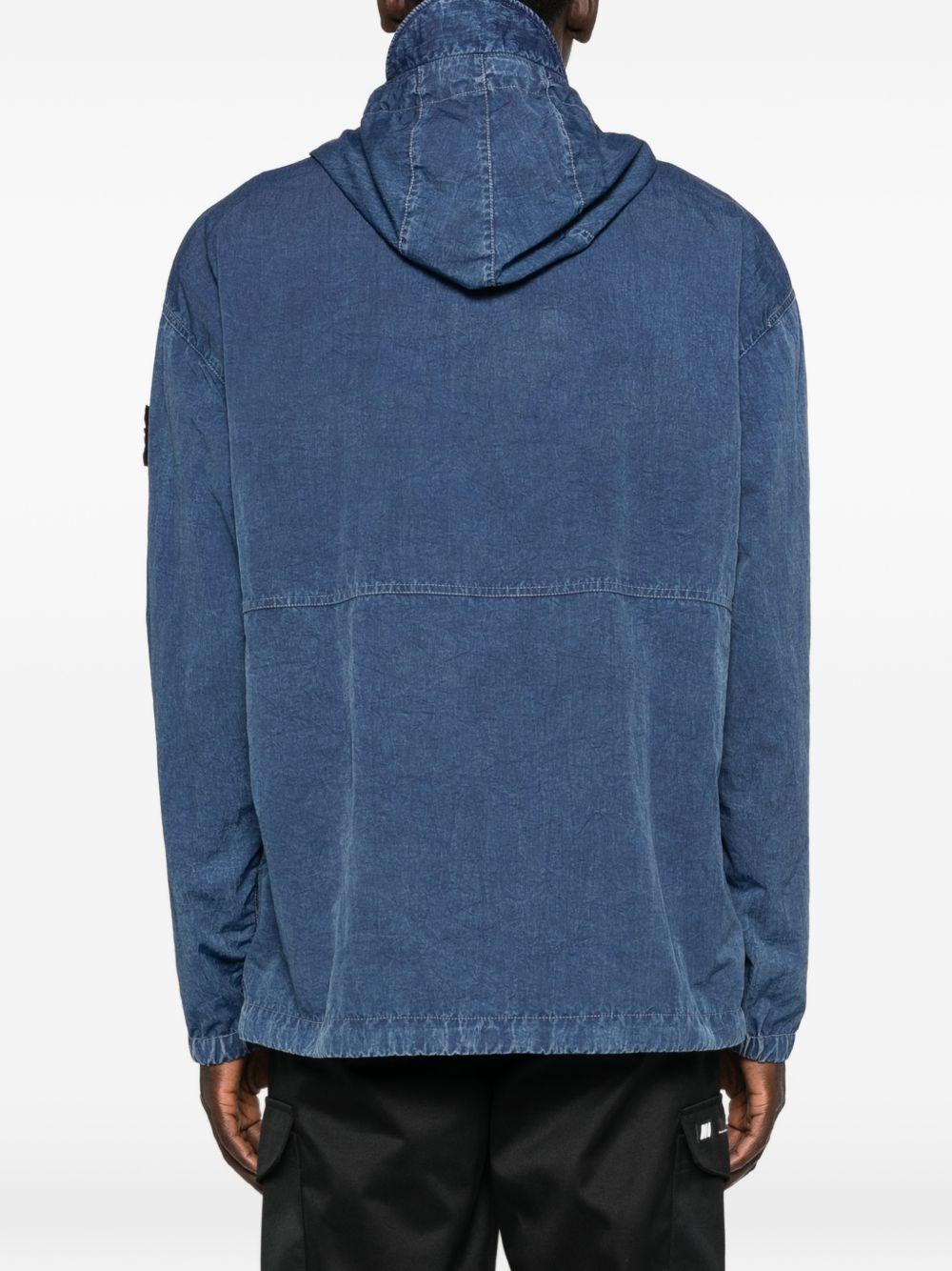 STONE ISLAND Giacca a vento con cappuccio e patch logo