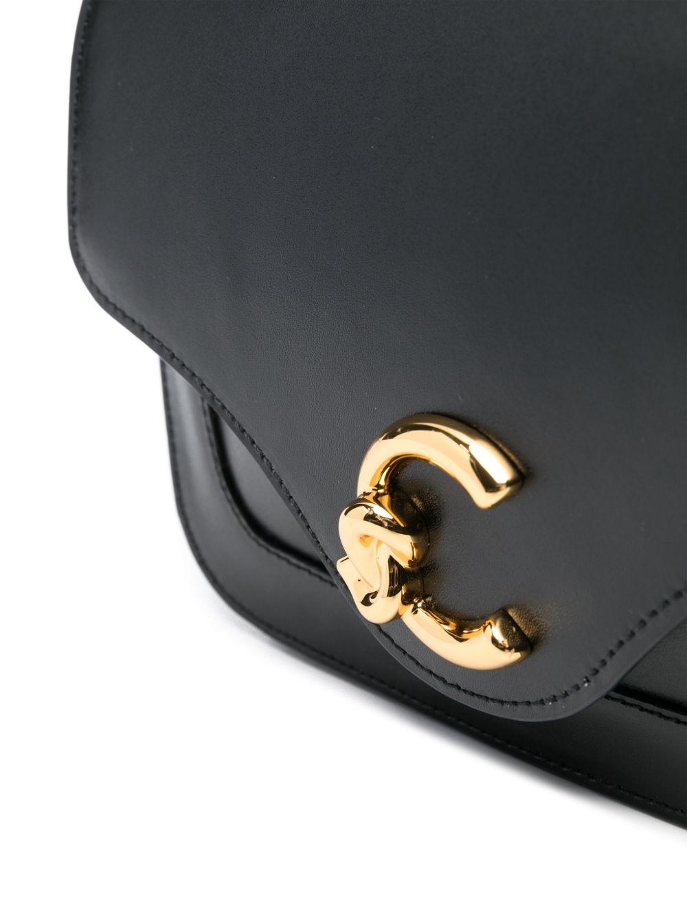 COCCINELLE Borsa a tracolla nera con patta