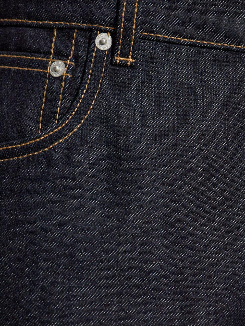 ALEXANDER McQUEEN Jeans a gamba ampia in denim color indaco