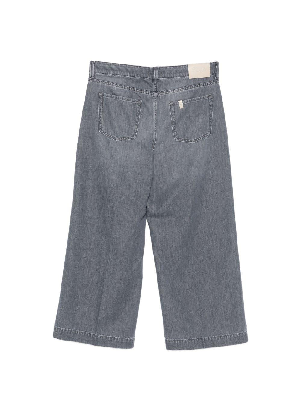 LIUJO Jeans grigio a gamba larga