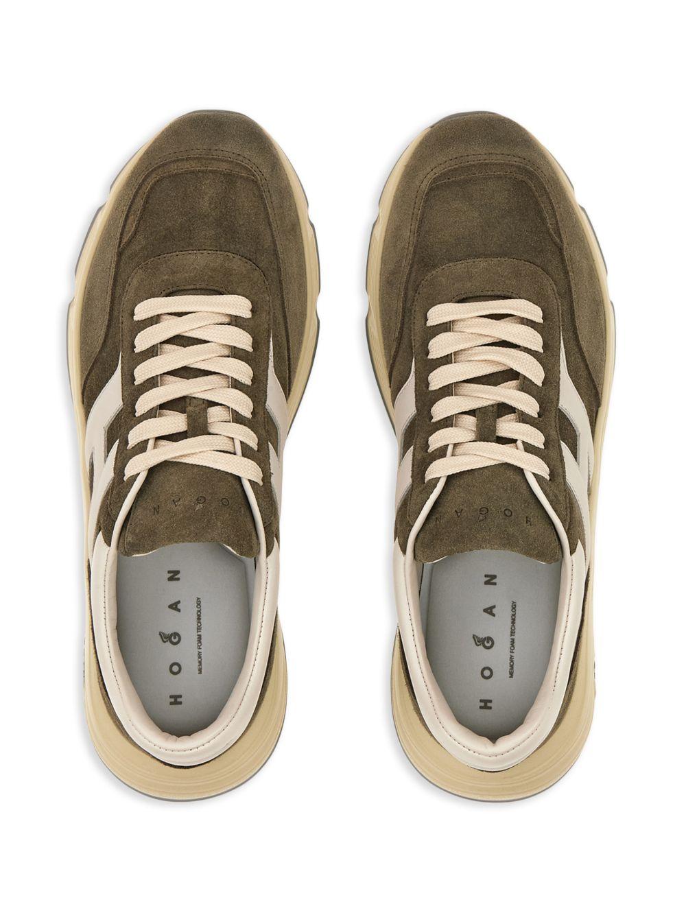 HOGAN Sneakers Hiperlight verde oliva in pelle