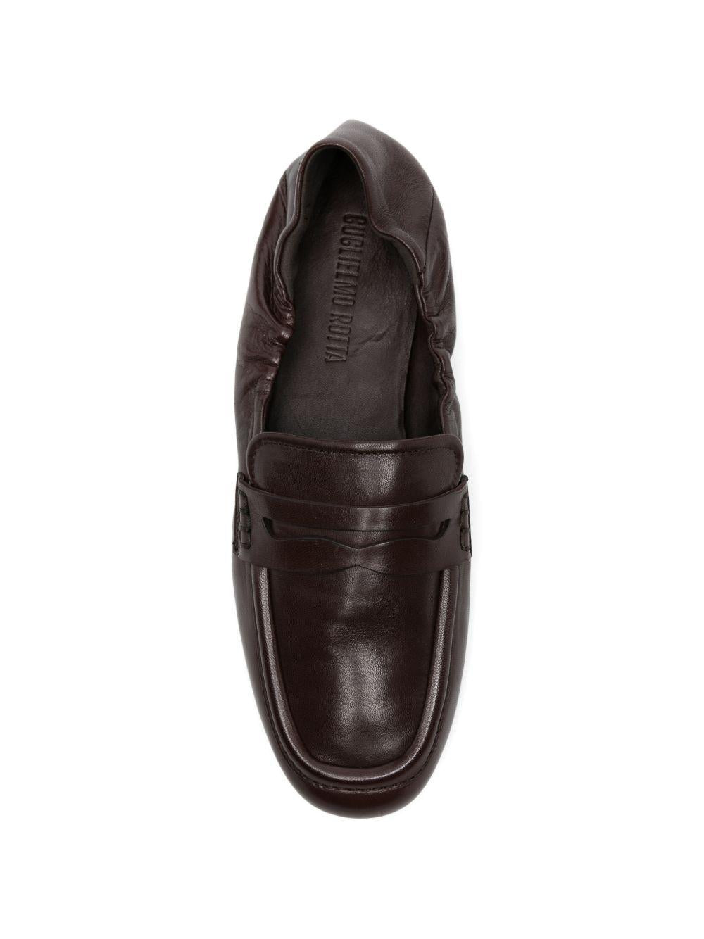 GUGLIELMO ROTTA Mocassini Satin in pelle marrone con elastico