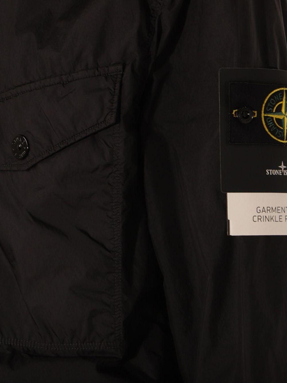 STONE ISLAND Giubbotto con cappuccio e patch logo