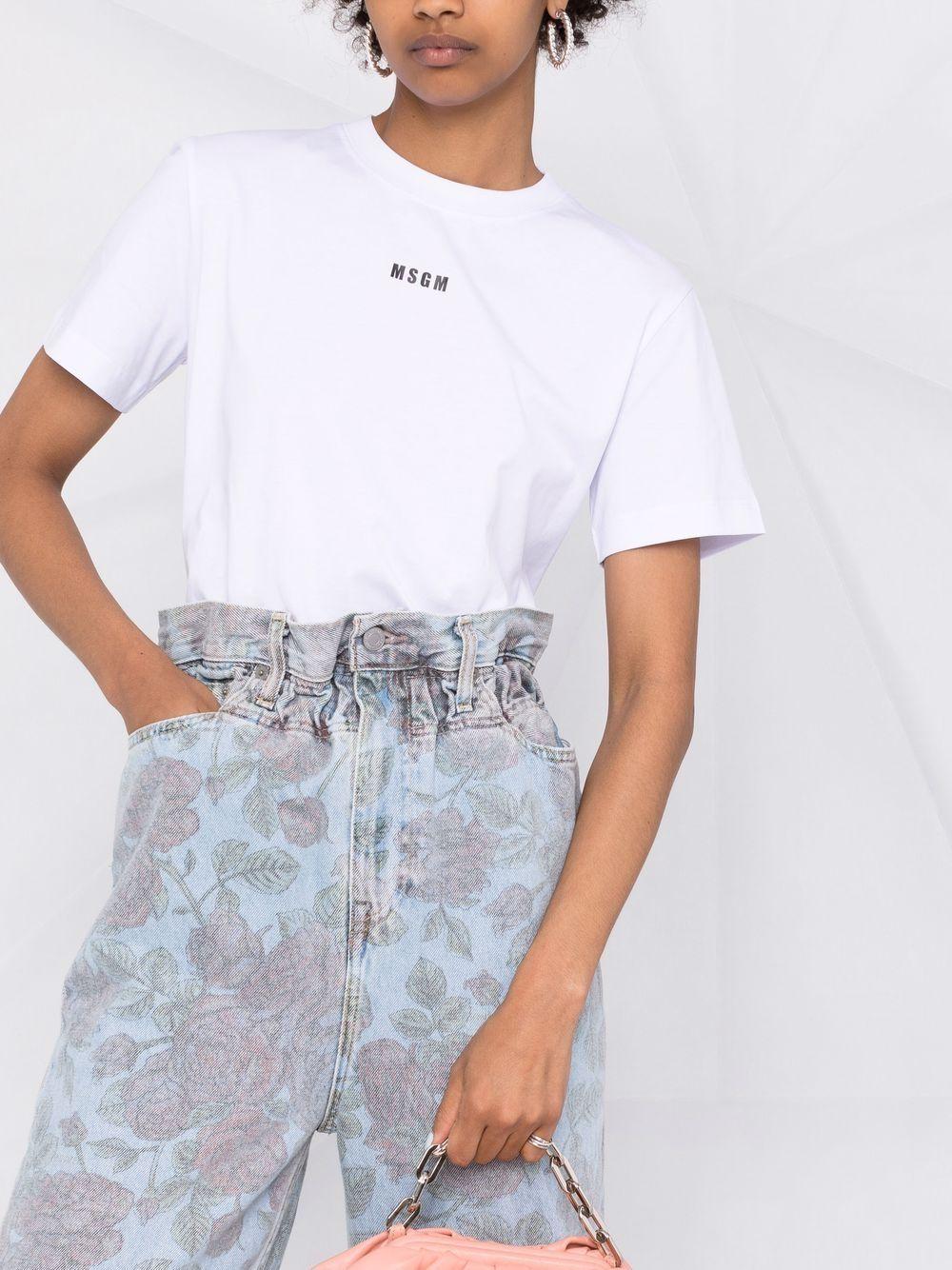 MSGM T-shirt bianca con logo