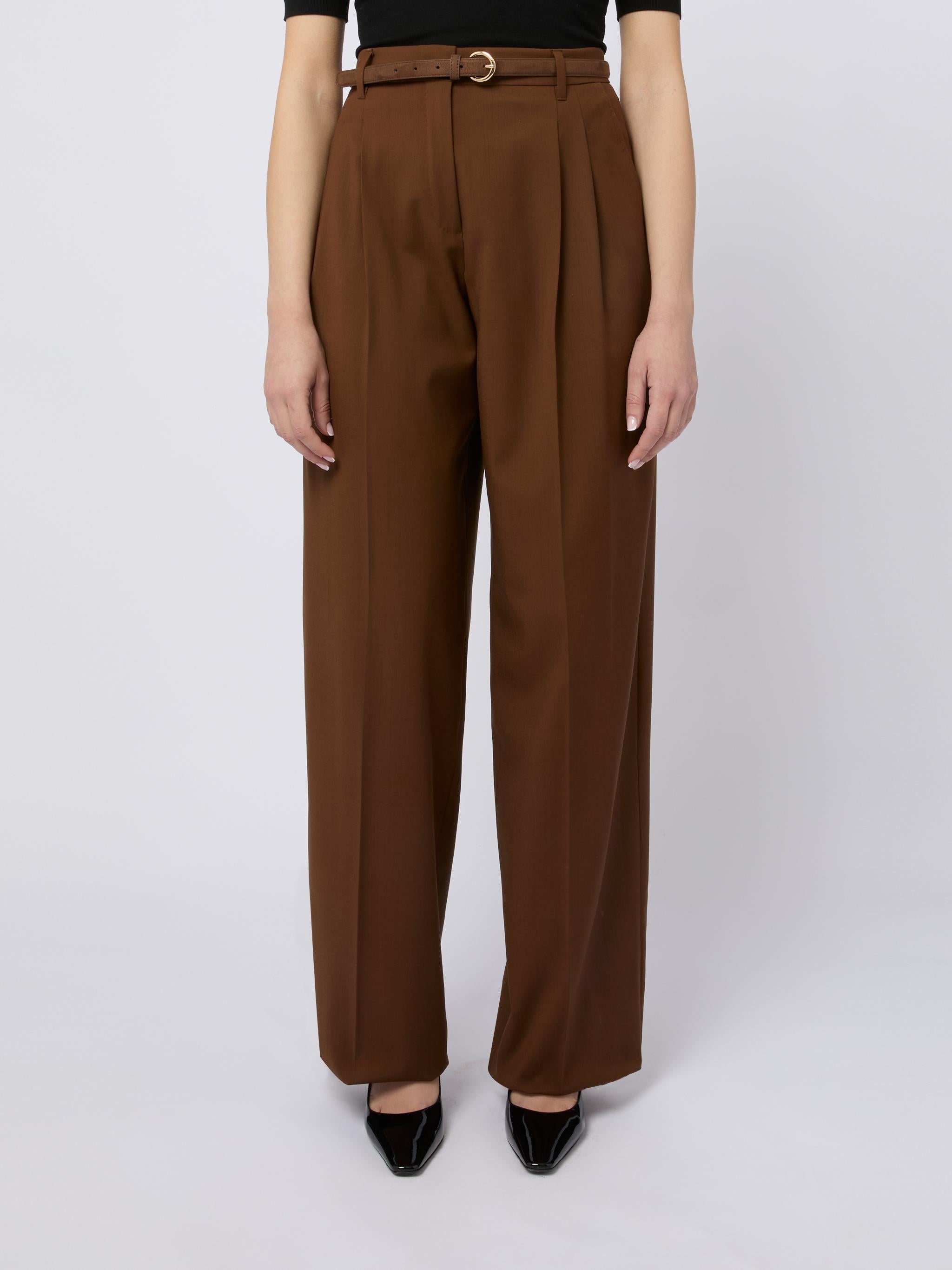 MAX MARA STUDIO Pantaloni Bacio con pinces e cintura in vita