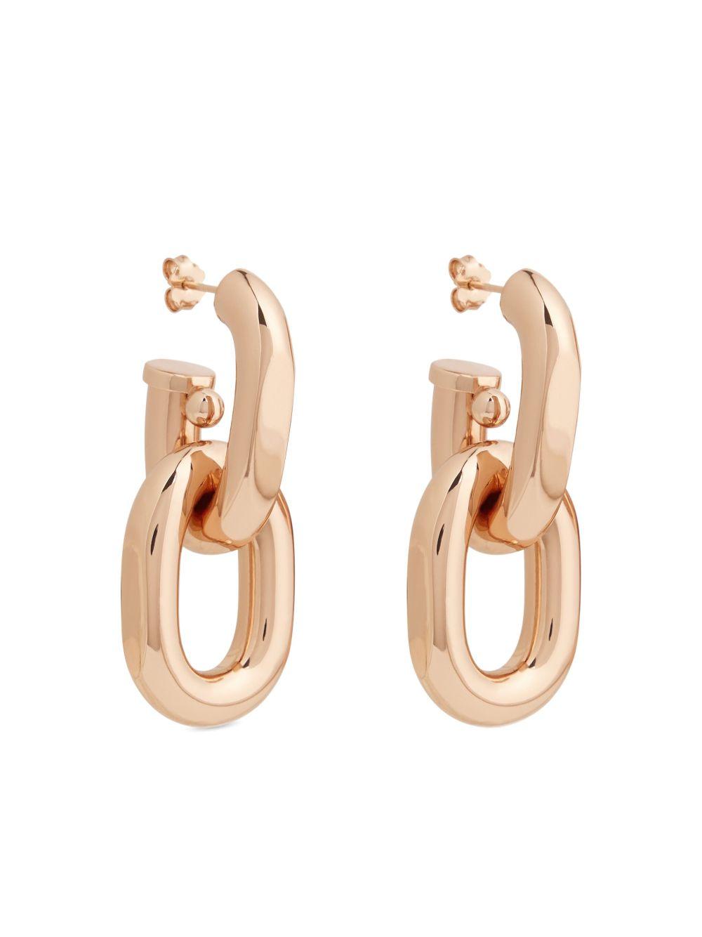 RABANNE Orecchini Double 'XL Link' rose gold