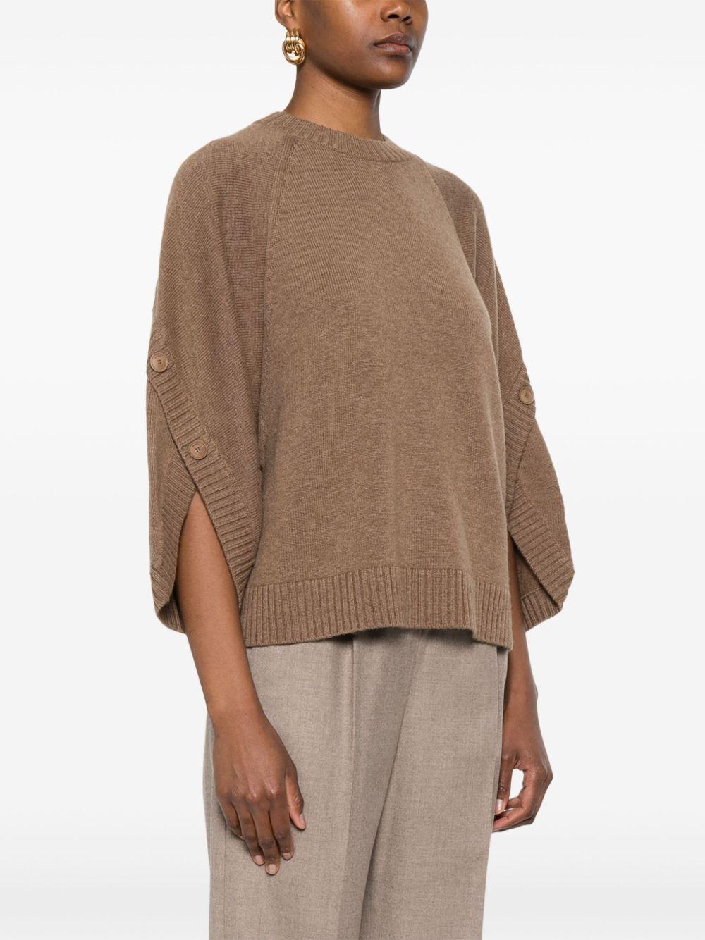 MAX MARA Maglia 'Ampex' in lana vergine color nocciola