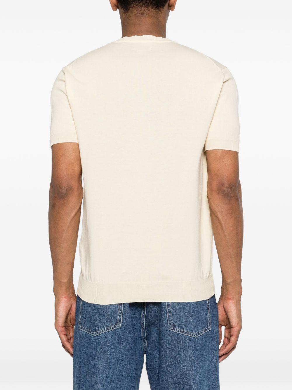 BARACUTA T-shirt in cotone avorio a maniche corte