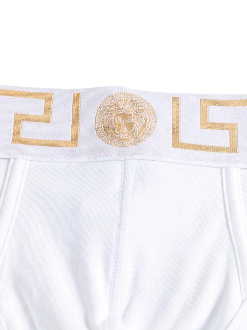 VERSACE Boxer in cotone stretch con motivo greca
