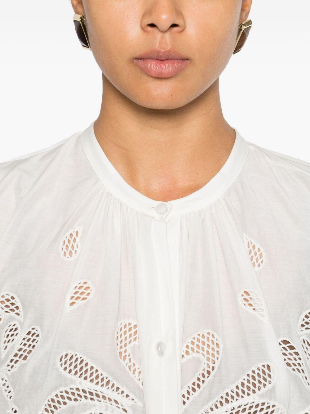 FORTE FORTE Camicia My Shirt ricamata in cotone bianco