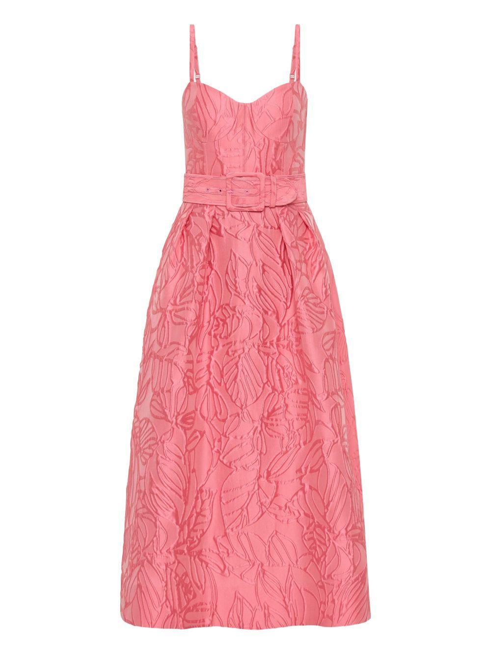 REBECCA VALLANCE Abito midi 'Petra' con goffratura a fiori