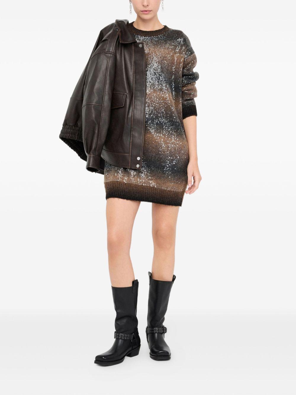 LIUJO Abito corto in maglia con paillettes