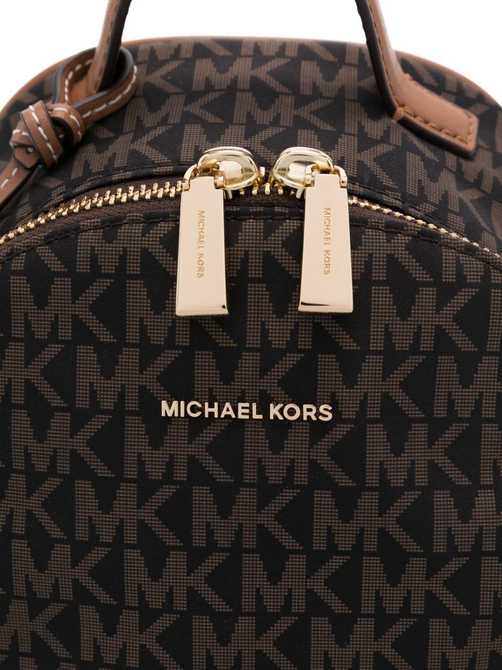 MICHAEL KORS Zaino marrone con monogramma