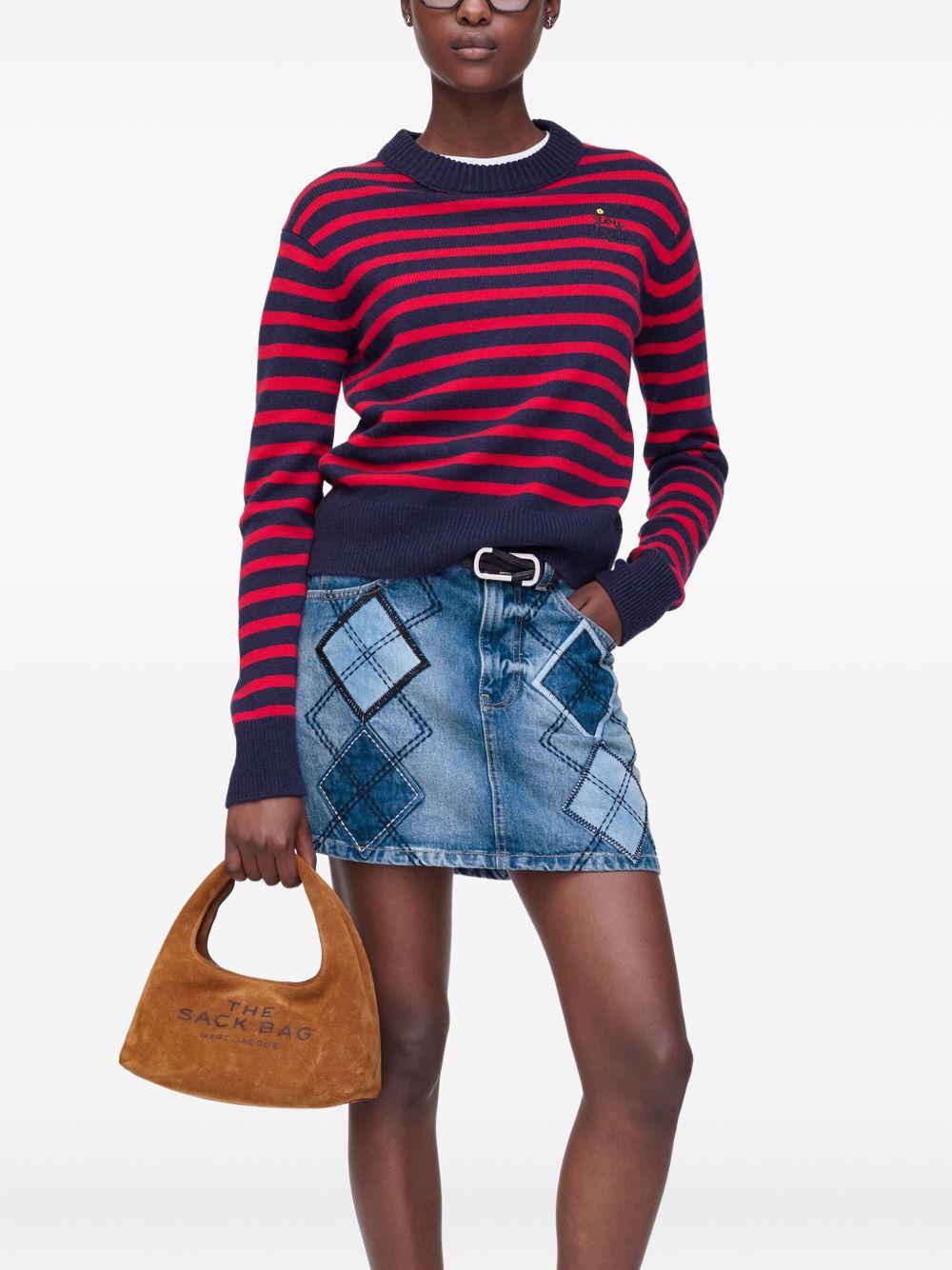 MARC JACOBS Borsa The Mini Sack in pelle scamosciata marrone