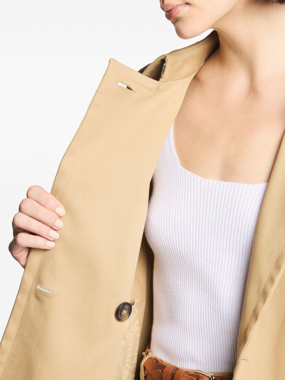 FAY Trench caban doppiopetto in cotone beige