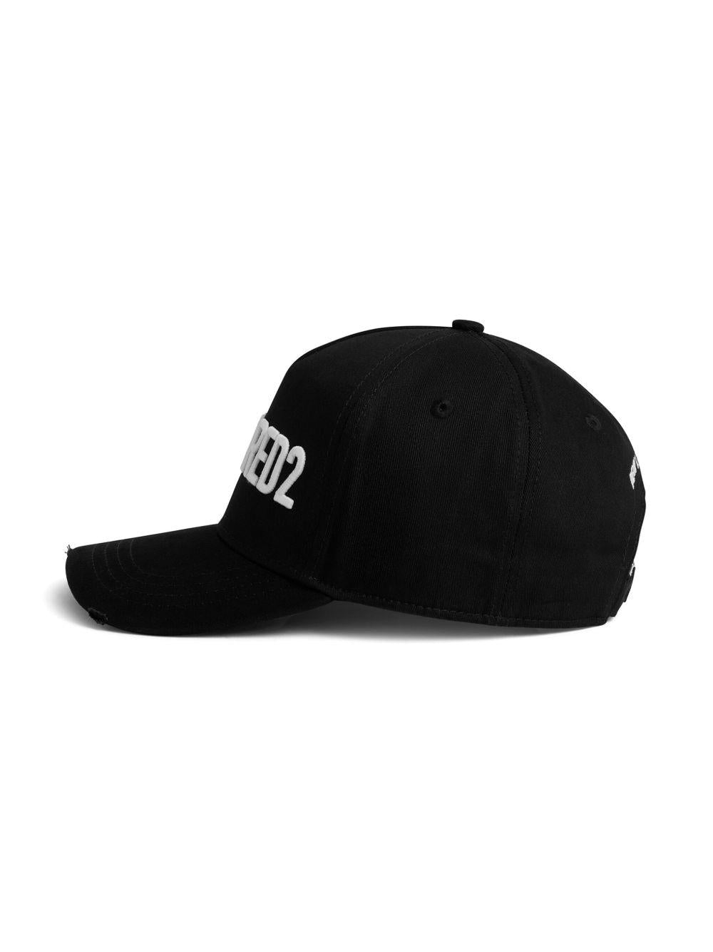 DSQUARED2 Cappello baseball nero con logo frontale