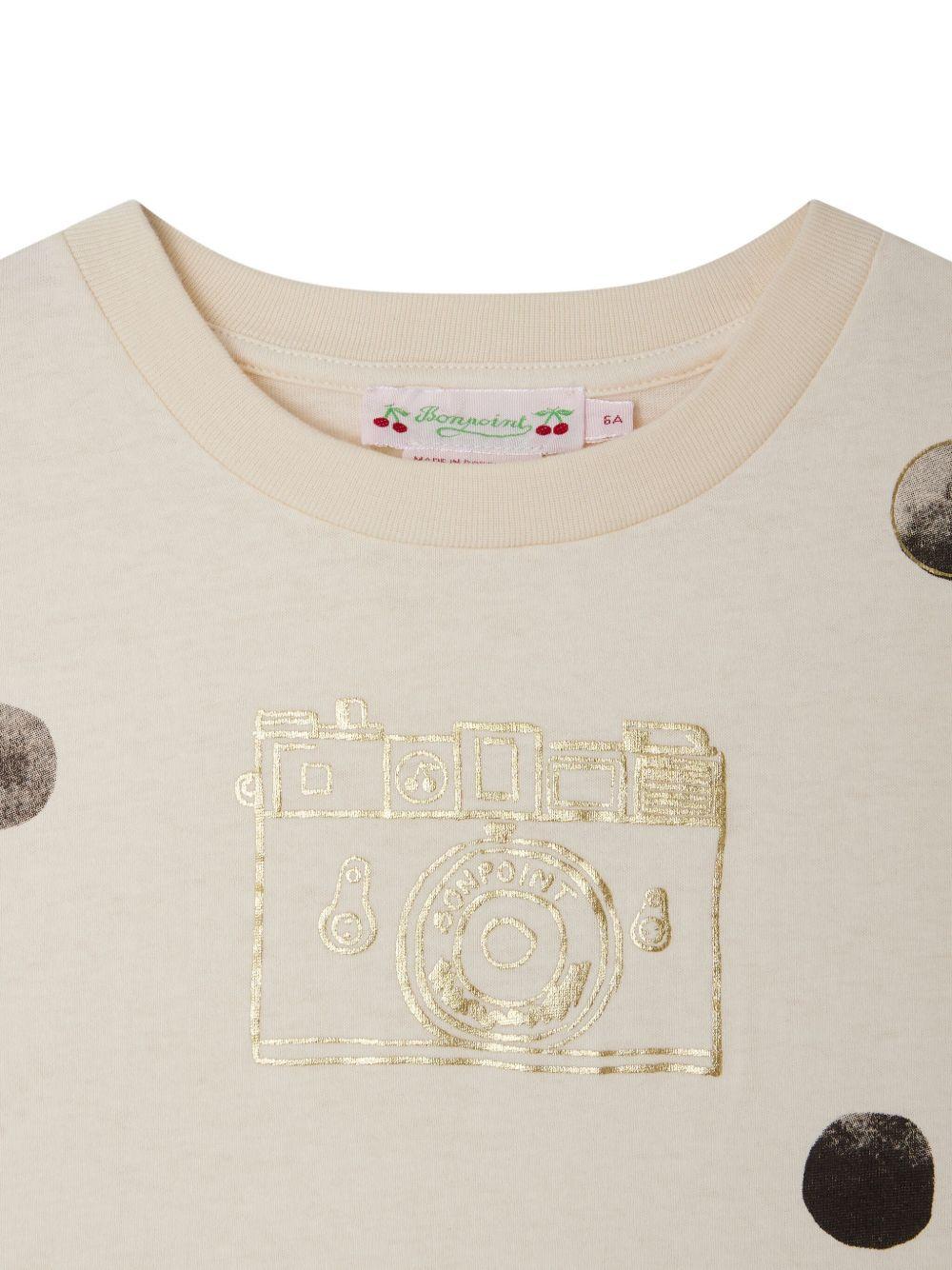 BONPOINT T-shirt 'Thida' beige con stampa
