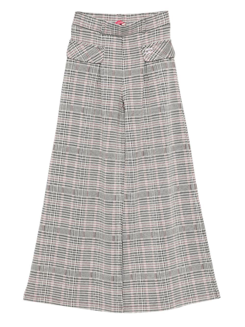 LIUJO Pantaloni con motivo check beige