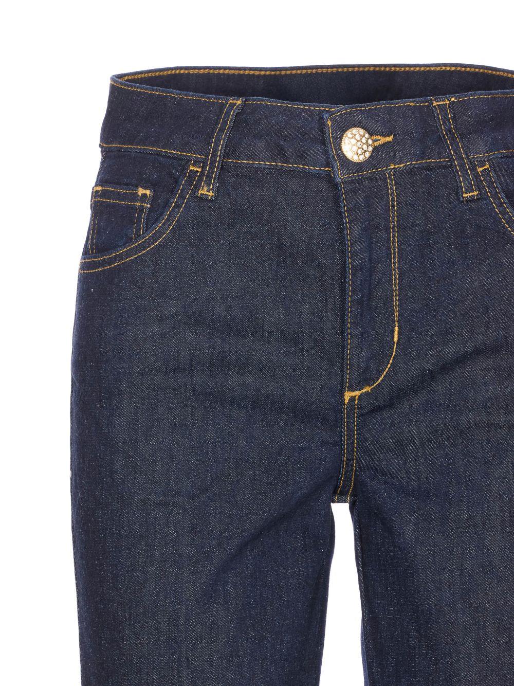 LIUJO Jeans lunghi blu scuro a gamba dritta