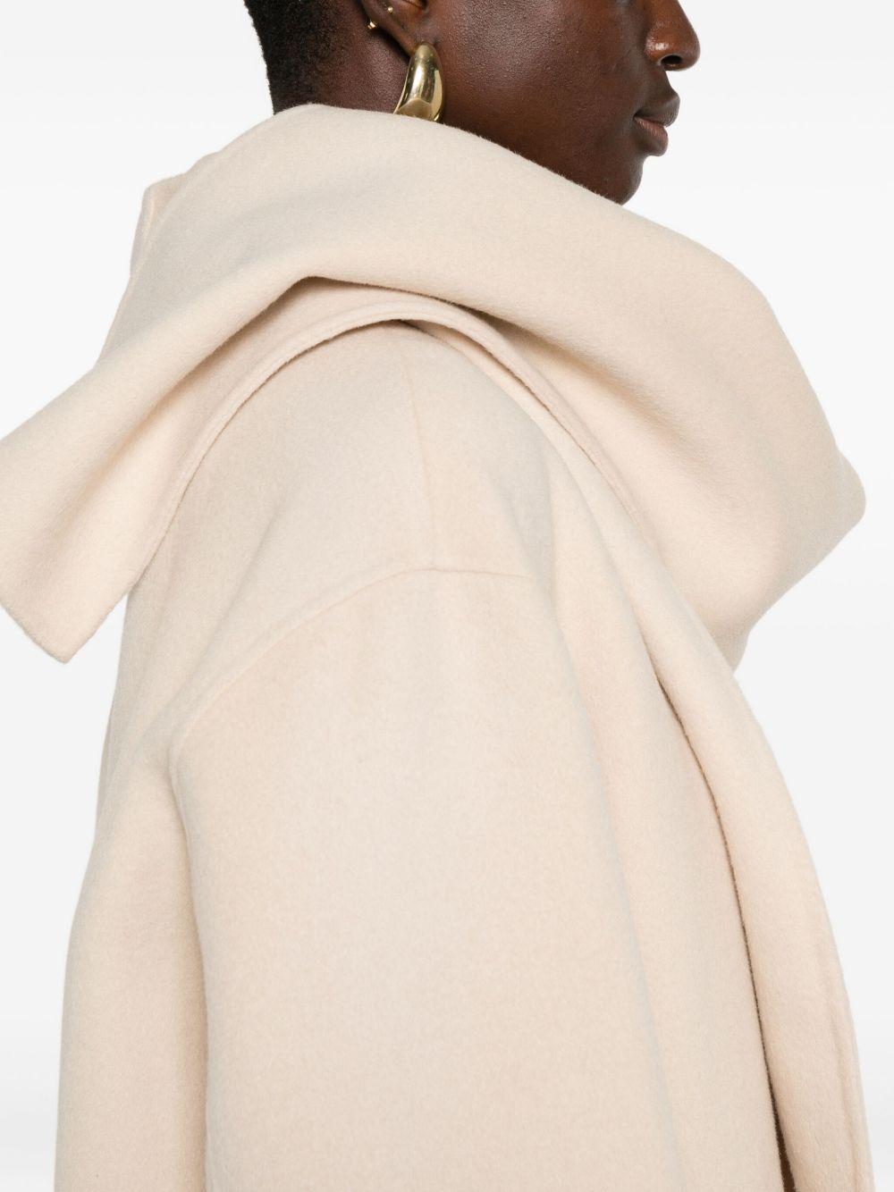 LIUJO Cappotto beige con sciarpa