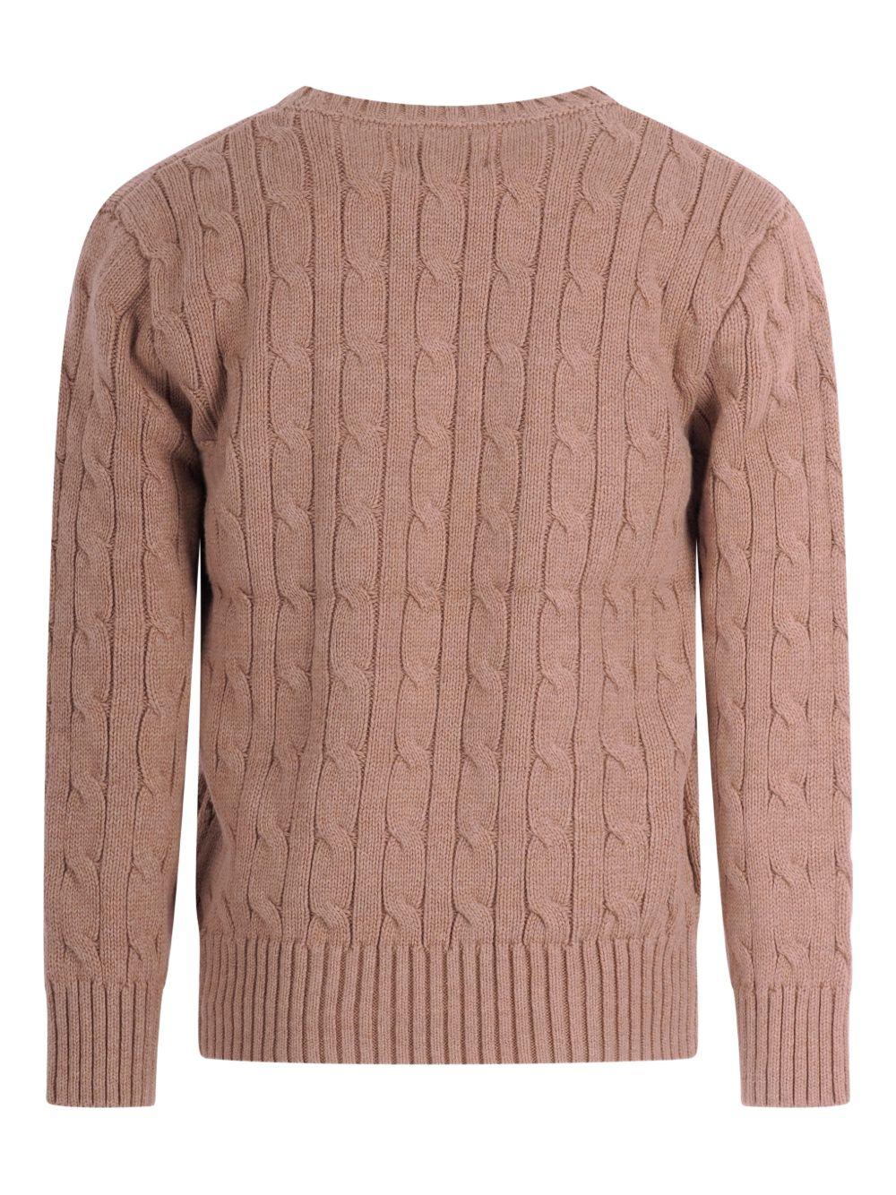 POLO RALPH LAUREN Maglia in cotone marrone chiaro