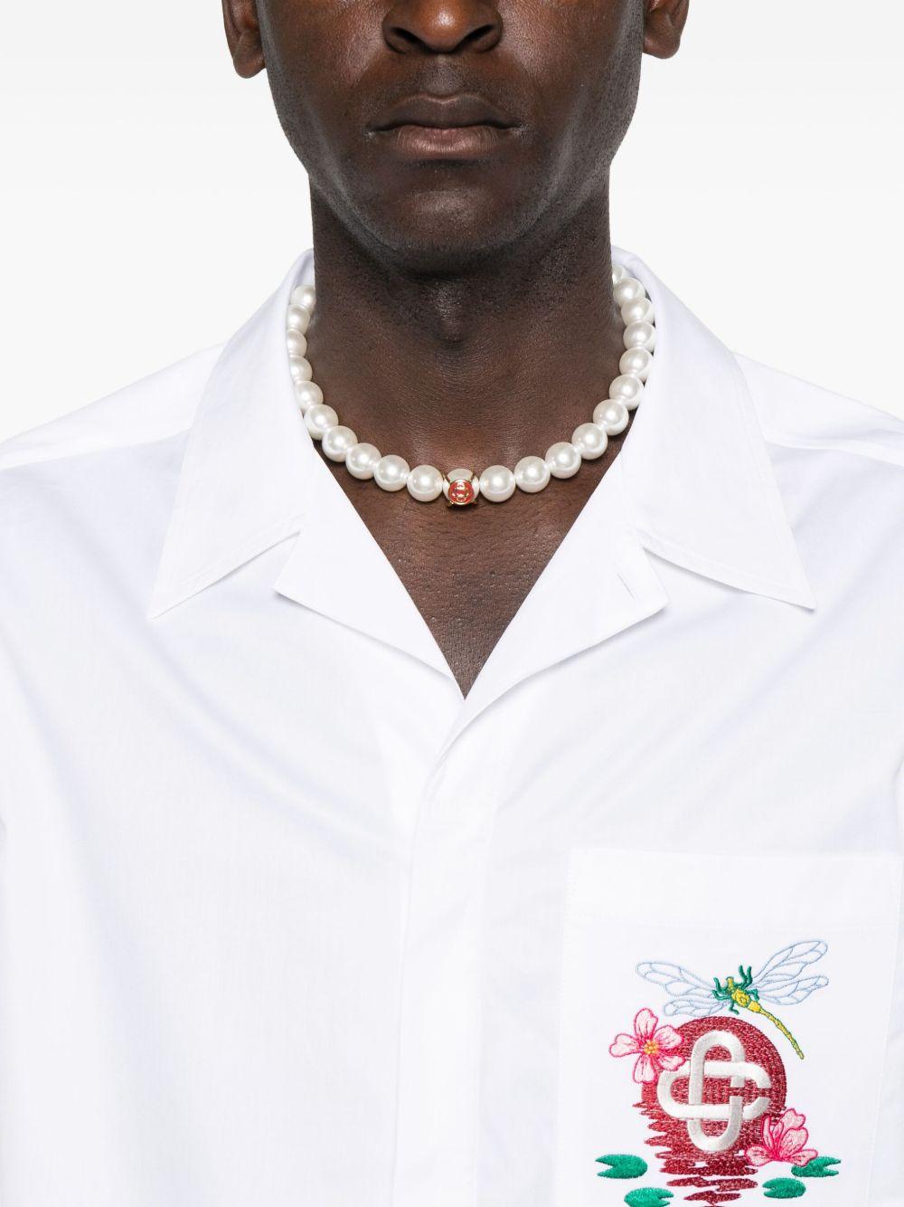 CASABLANCA Camicia a maniche corte con logo