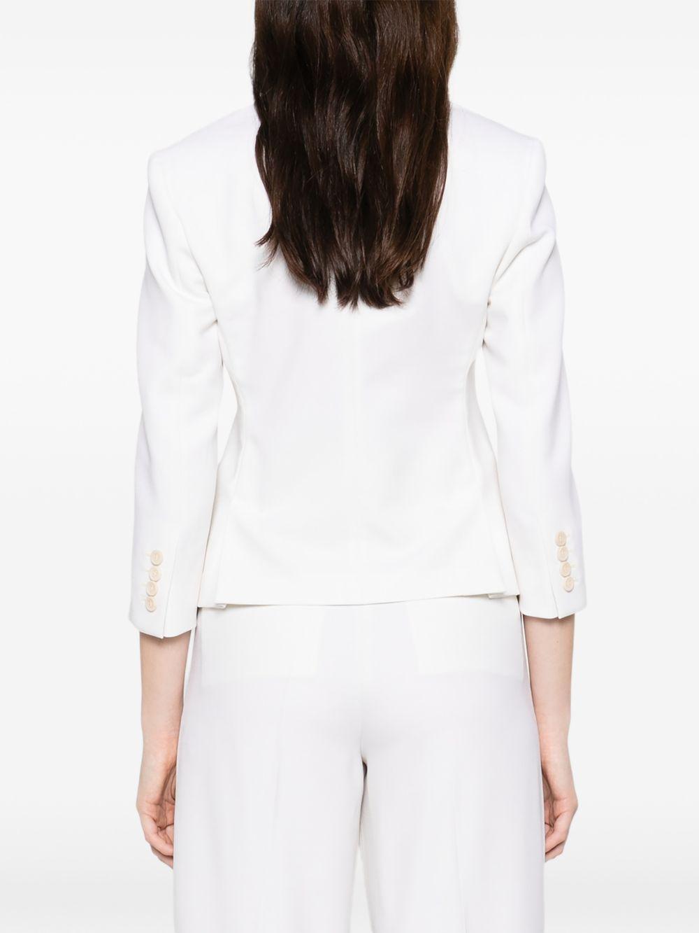 MAX MARA Blazer Dorico doppiopetto in lana bianca