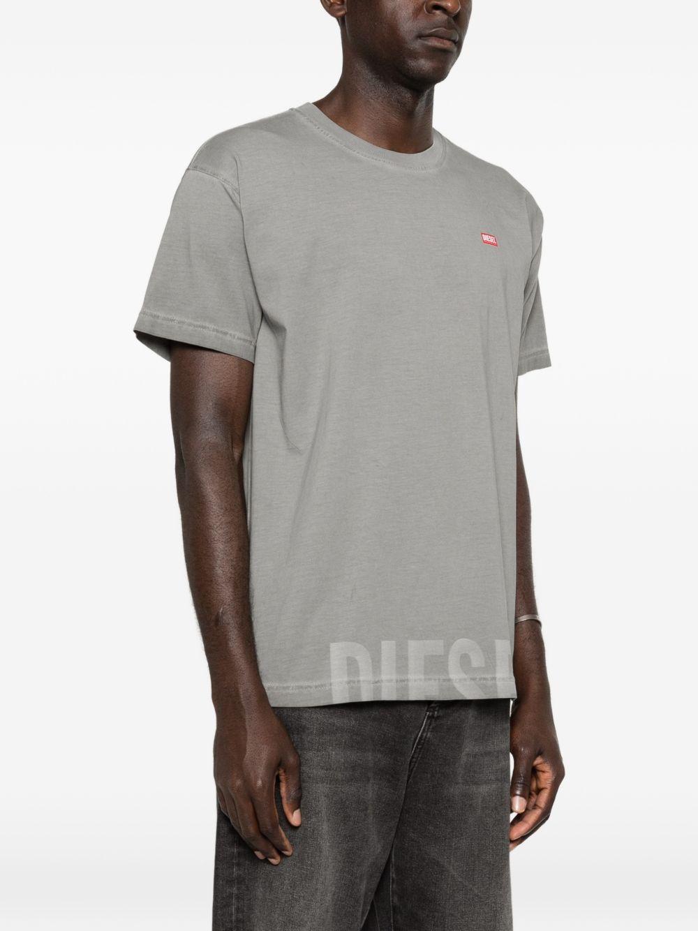 DIESEL T-shirt T-Norm-T7 con logo grigia