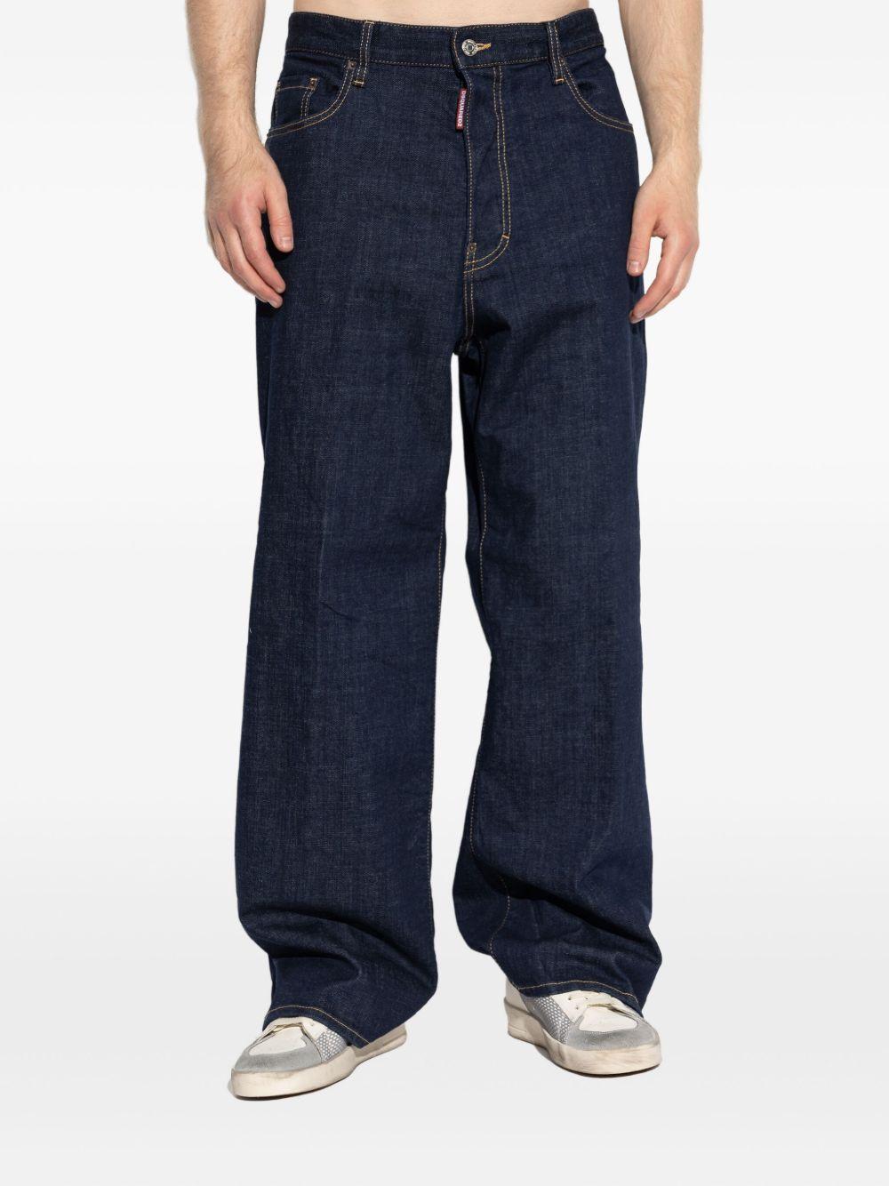DSQUARED2 Jeans a gamba ampia blu
