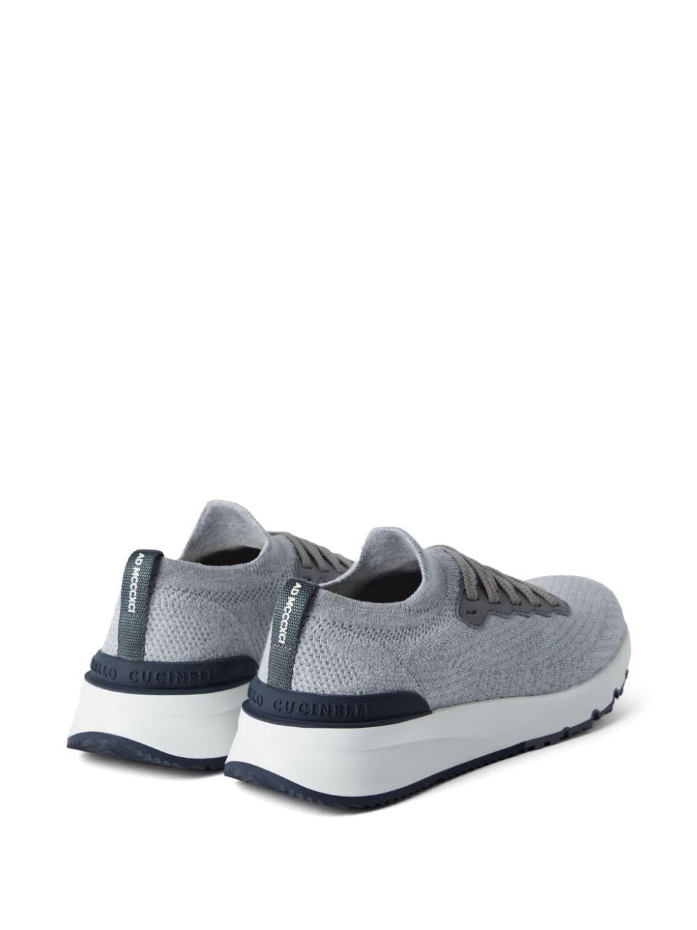 BRUNELLO CUCINELLI Sneakers in cotone grigio