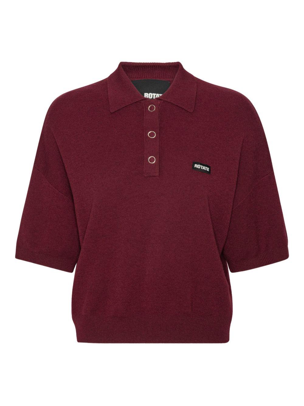 ROTATE Polo bordeaux con patch logo