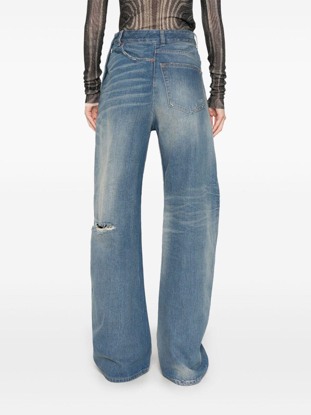 MM6 MAISON MARGIELA Jeans lunghi a gamba larga effetto wash