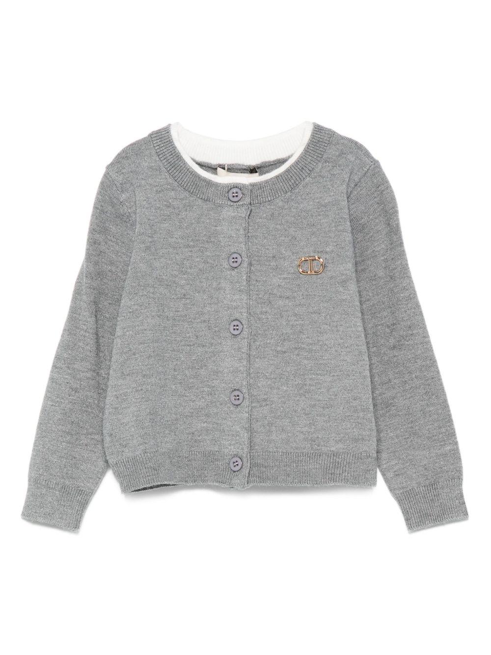TWINSET Cardigan con bottoni e logo