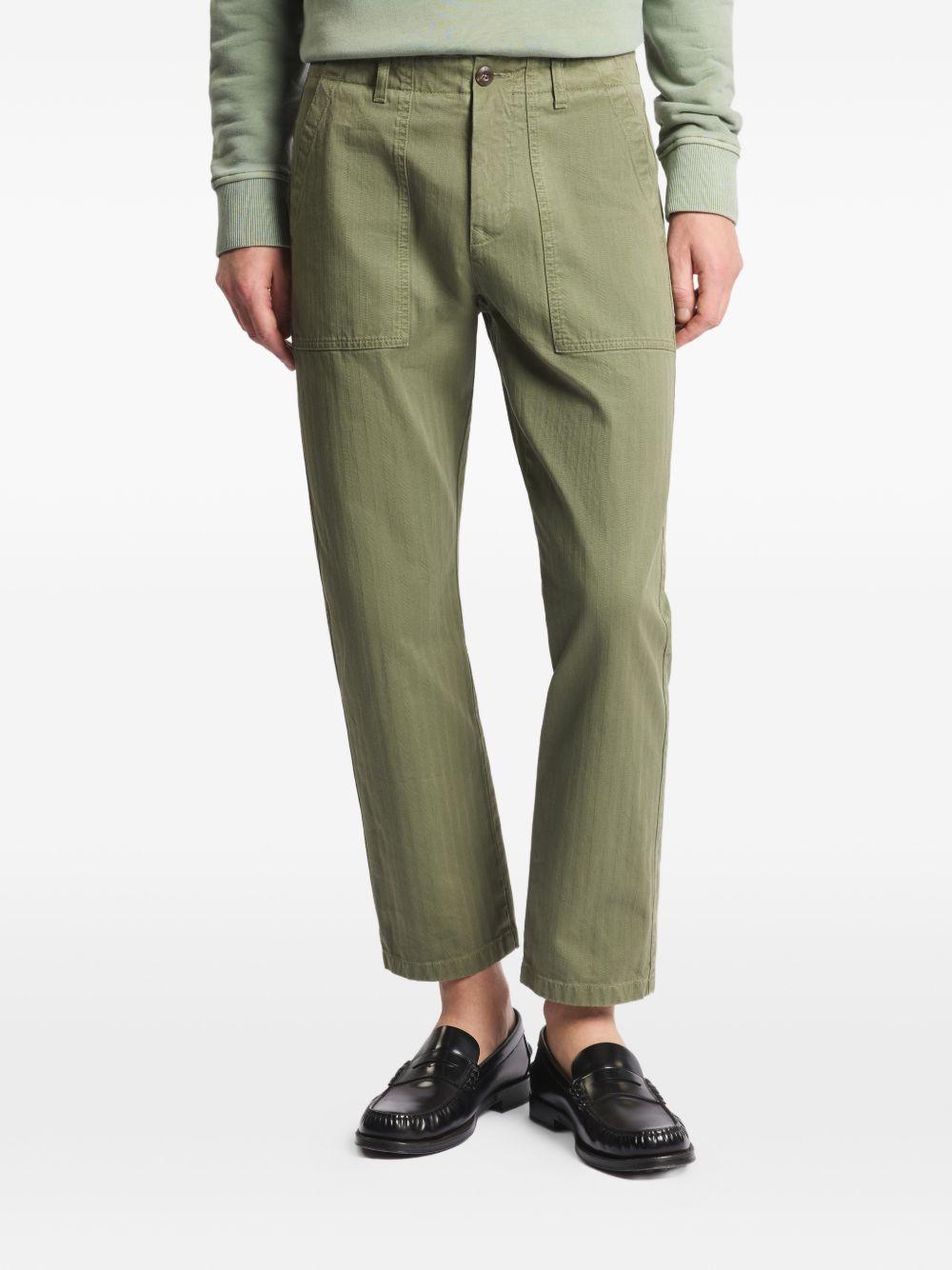 FAY Pantaloni in cotone effetto verdi