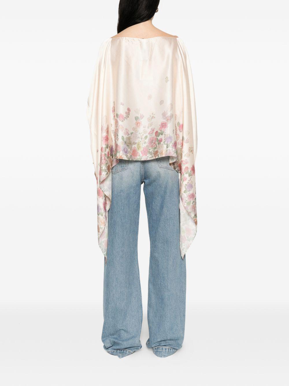 TWINSET Blusa foulard con stampa floreale