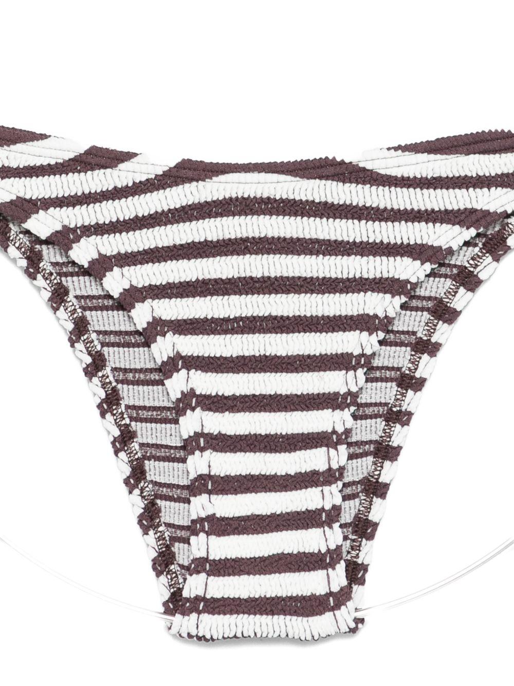 BOND EYE Slip bikini Scene in spugna increspata a righe