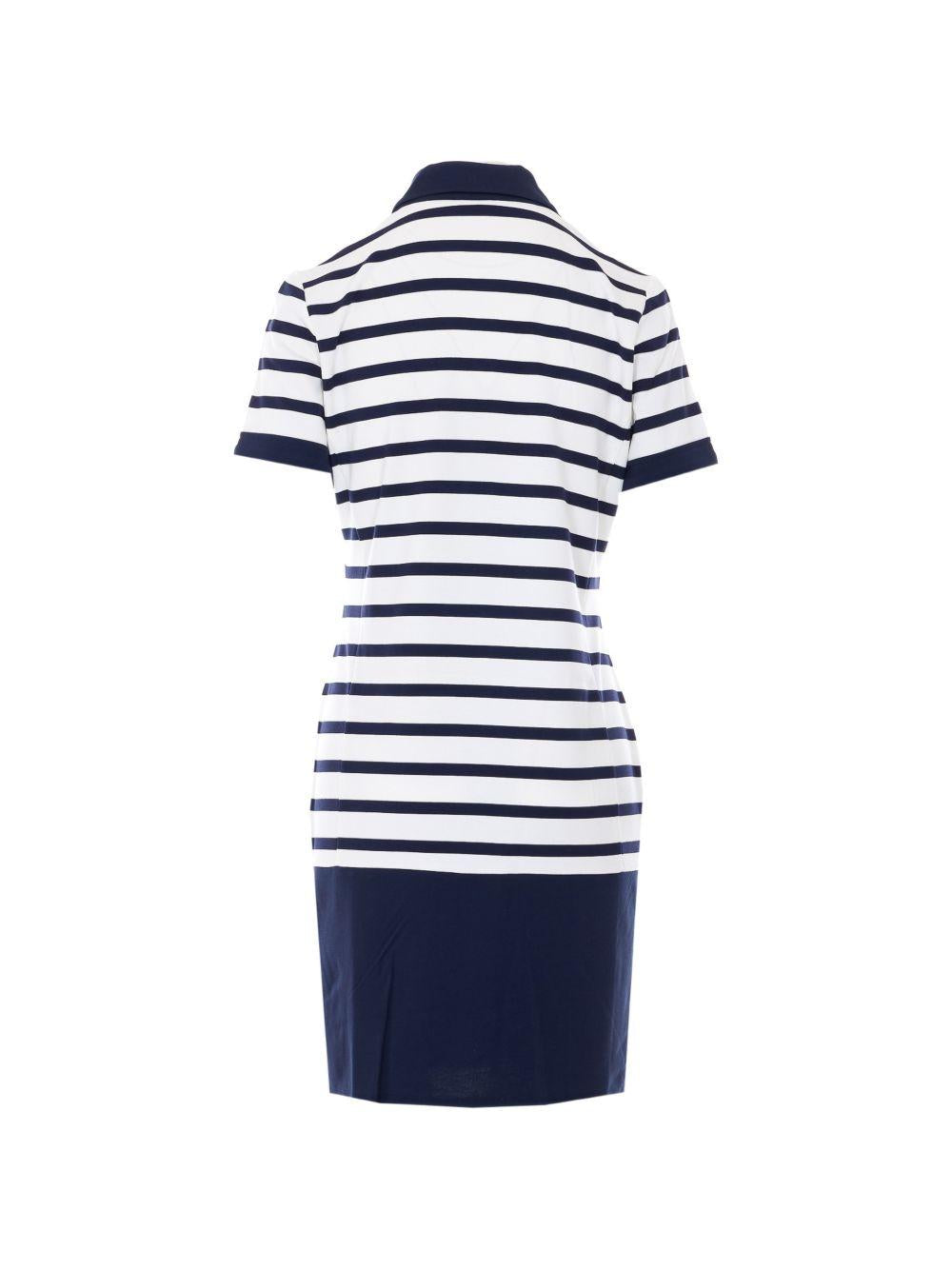 LIUJO Abito corto blu e bianco a righe