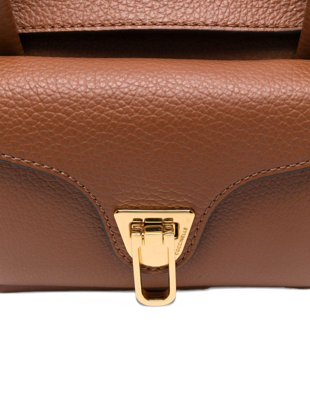 COCCINELLE Borsa in pelle martellata marrone