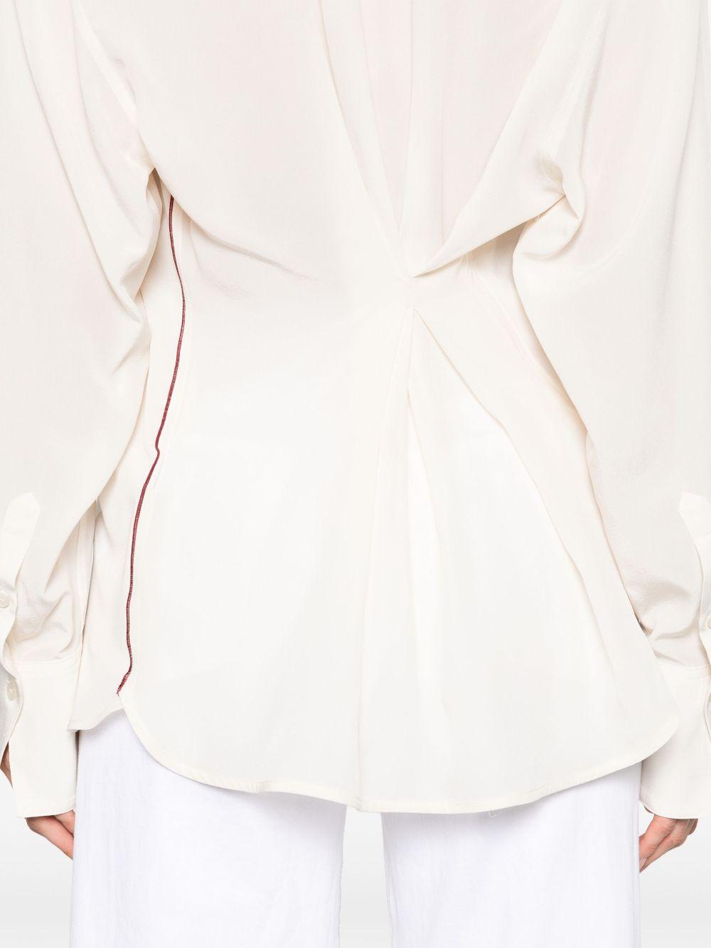 VICTORIA BECKHAM Blusa in seta color avorio