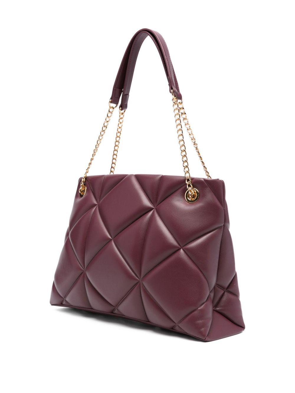 LOVE MOSCHINO Borsa a spalla trapuntata bordeaux