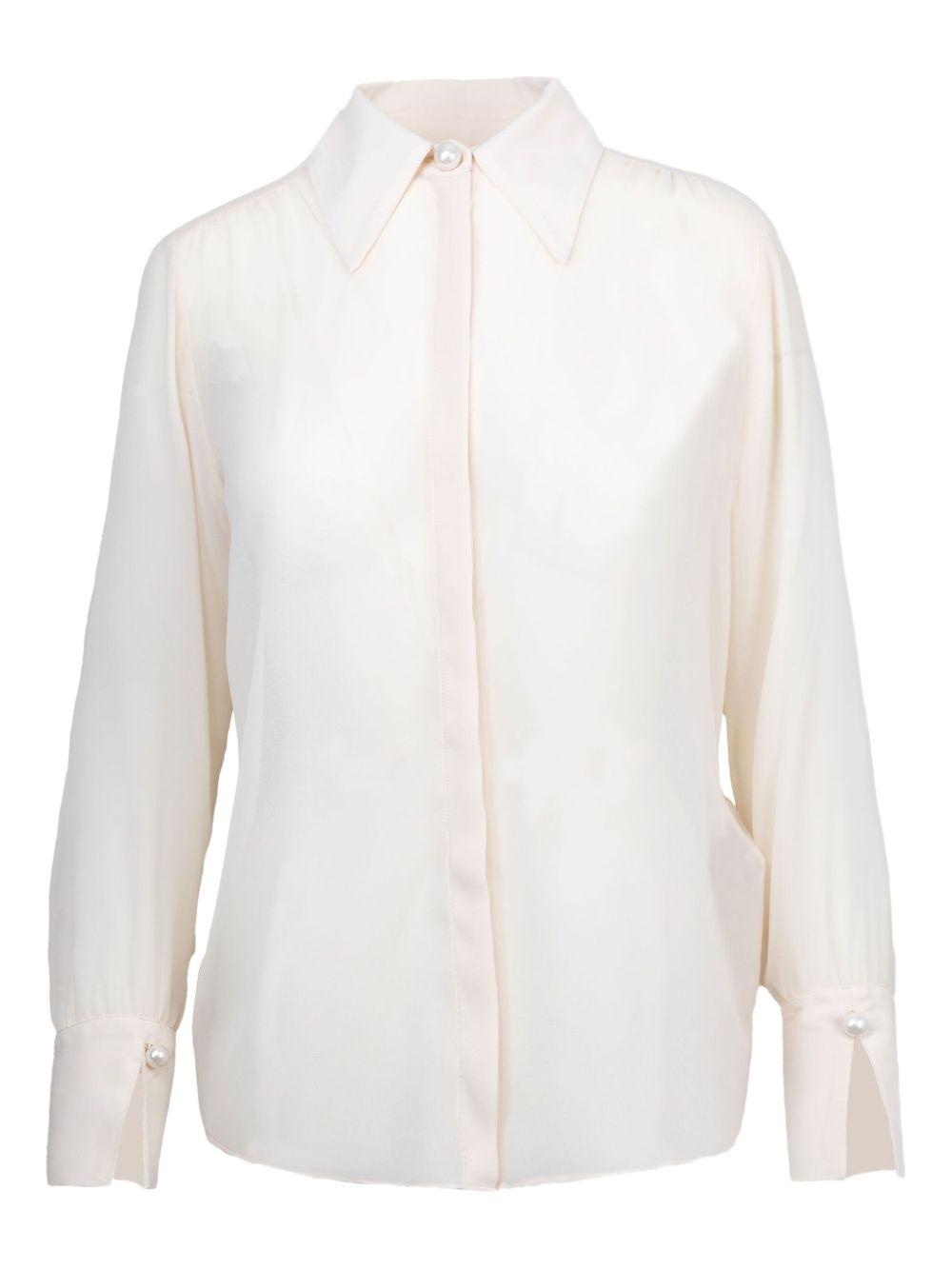 LIUJO Camicia écru con perle