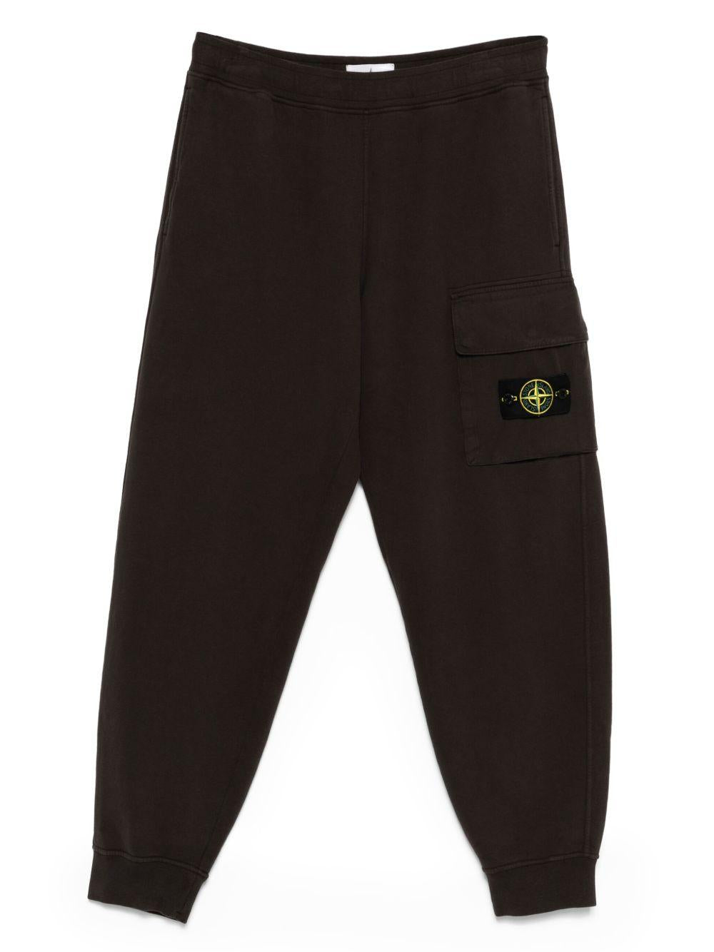 STONE ISLAND Pantaloni sportivi con patch logo e tasche