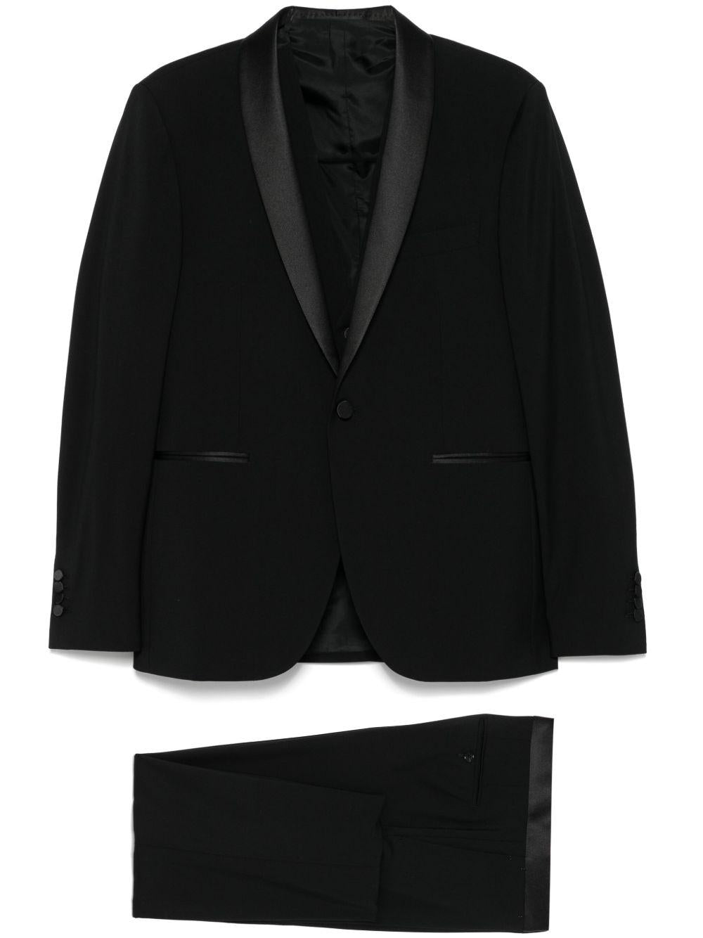 TAGLIATORE Completo nero con gilet blazer e pantalone