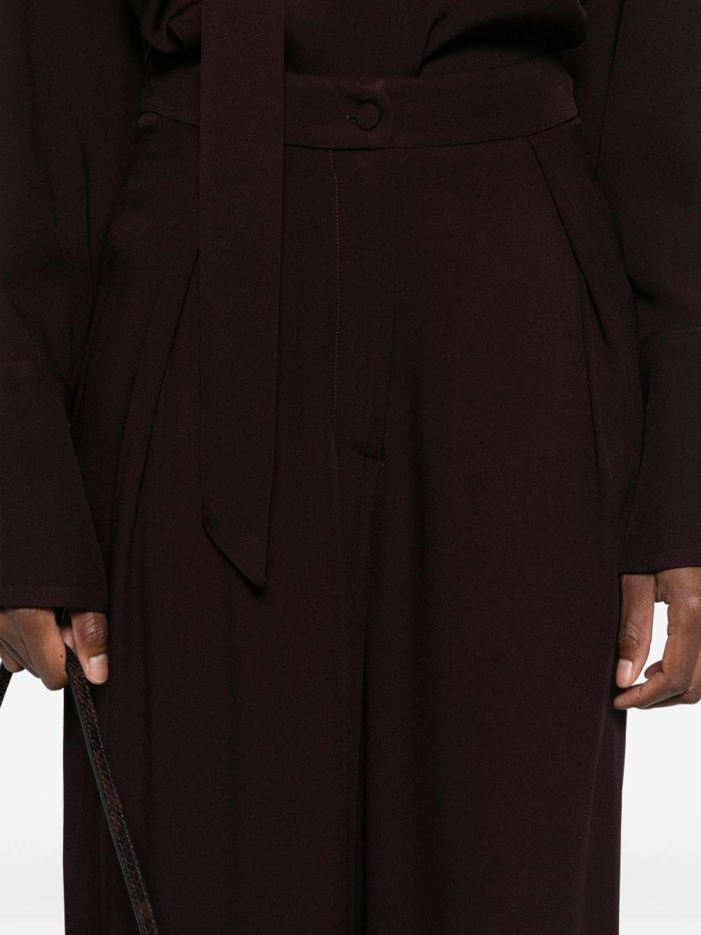 RAQUEL DINIZ Pantaloni ampi borgogna