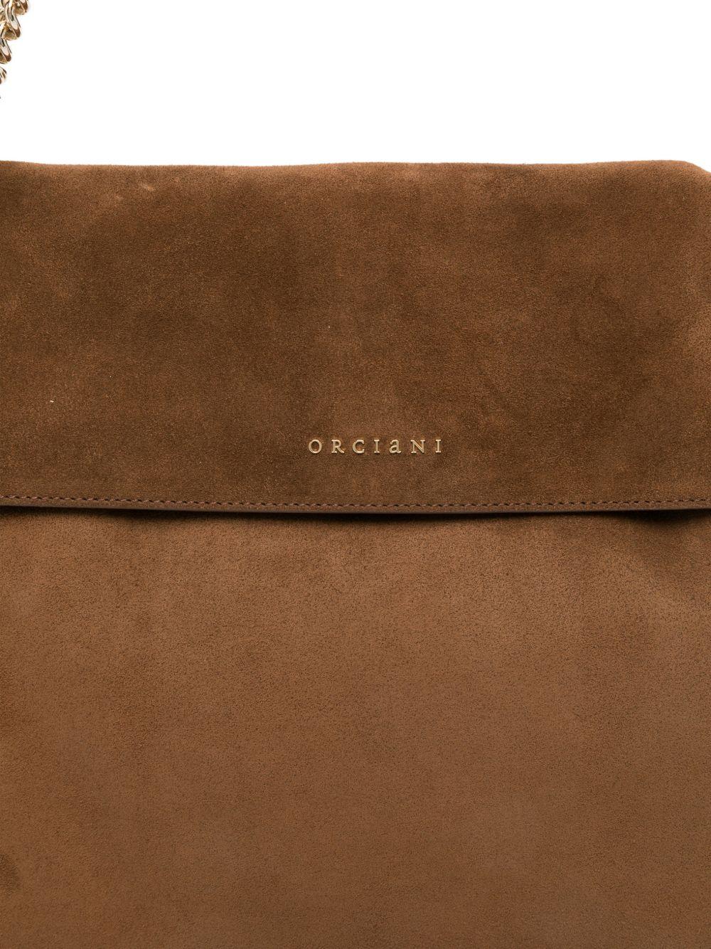 ORCIANI Borsa a spalla in suede Peach Coa