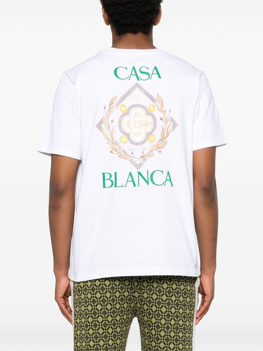 CASABLANCA T-shirt 'Championship Diamond' in cotone bianco con stampa
